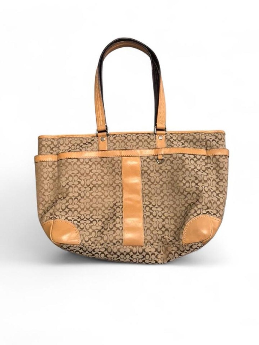 Coach Signature Diaper Bag – Khaki/Tan | Large Tote